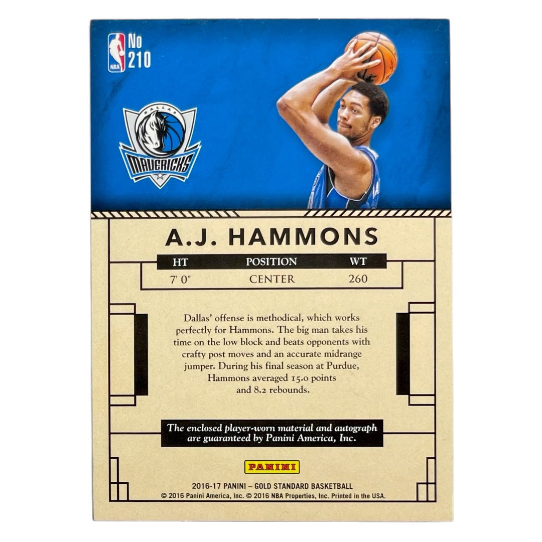 PANINI NBAカード GOLD STANDARD A.J. HAMMONS DALLAS MAVERICKS /199 #210 中古 IT2