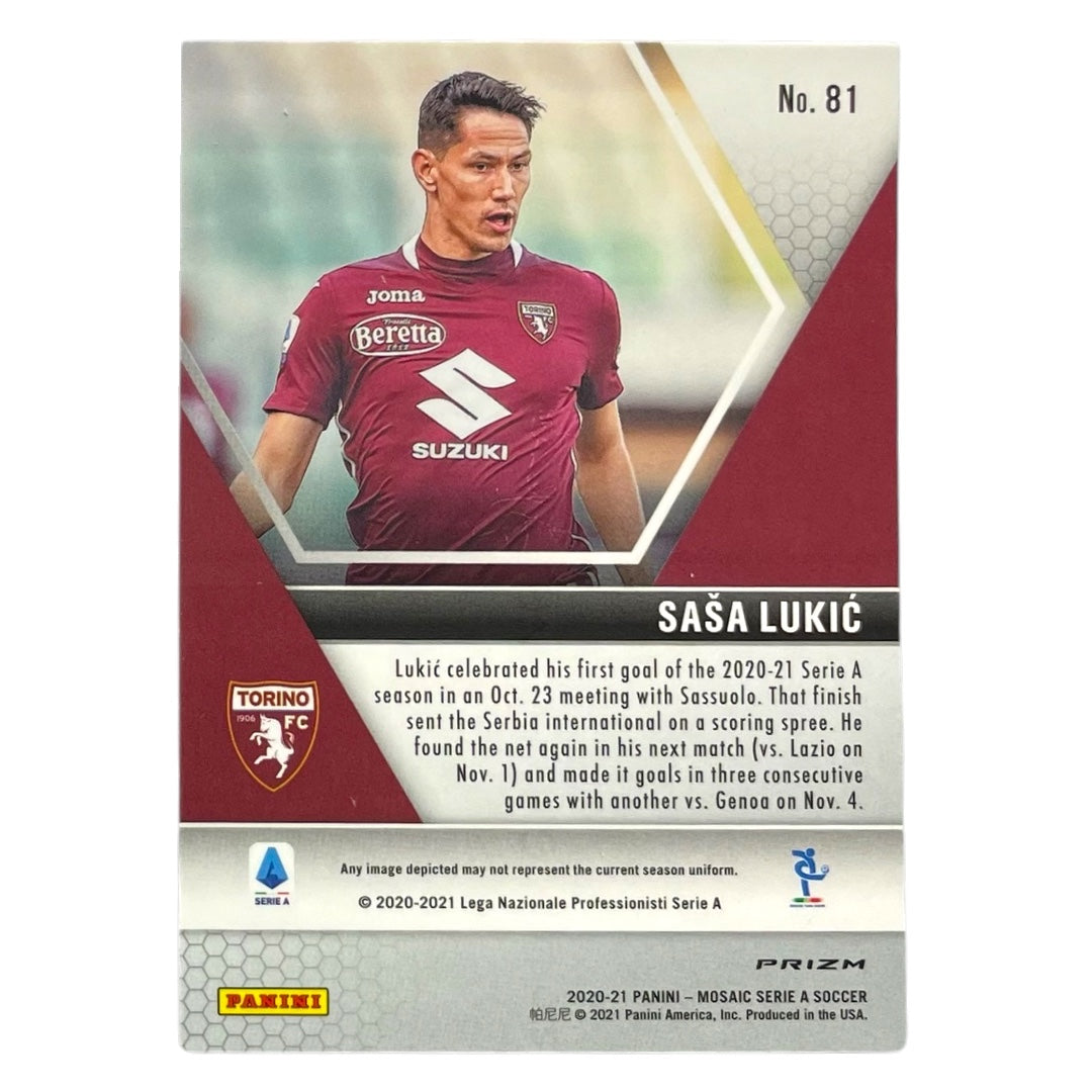 PANINI サッカーカード MOSAIC SERIE A PRIZM SASA LUKIC TORINO #81 中古 IT2