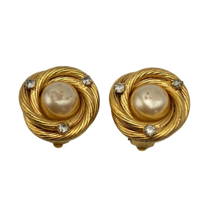 CHANEL シャネル フェイクパール イヤリング レディース 両耳 ブランド アクセサリー 中古 W4