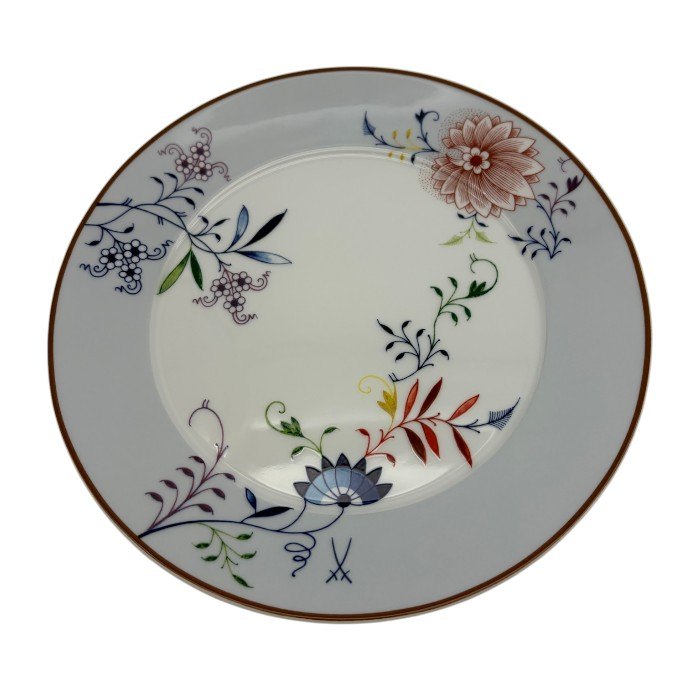 未使用品 MEISSEN マイセン お多福100周年記念 絵違い プレート 2枚 皿 洋食器 食器 希少 おたふく 中古 W1