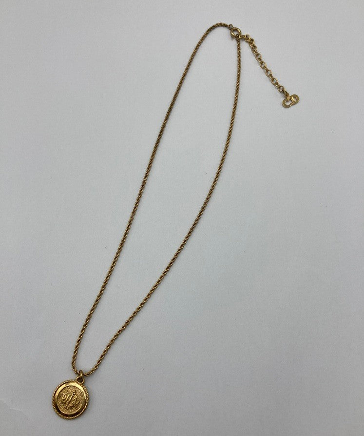 Christian Dior クリスチャンディオール GP エンブレム ネックレス 中古 D4