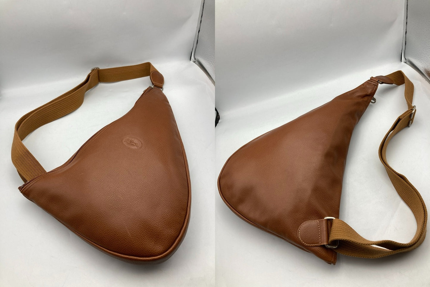 LONGCHAMP ロンシャン レザー ボディバッグ クロスボディ 中古 D4