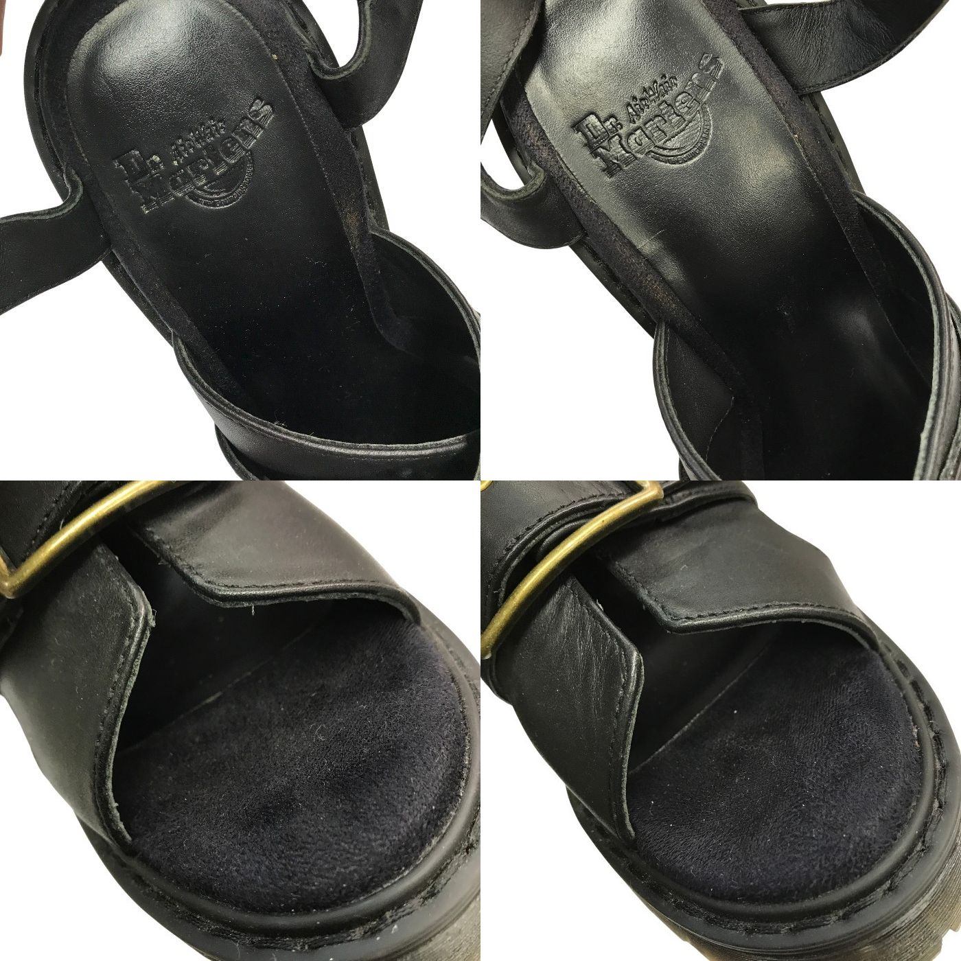 Dr.Martens ドクターマーチン GRANIK サンダル レディース レザー ヒール 厚底 バックル グラニク ブラック UK5 中古 T1