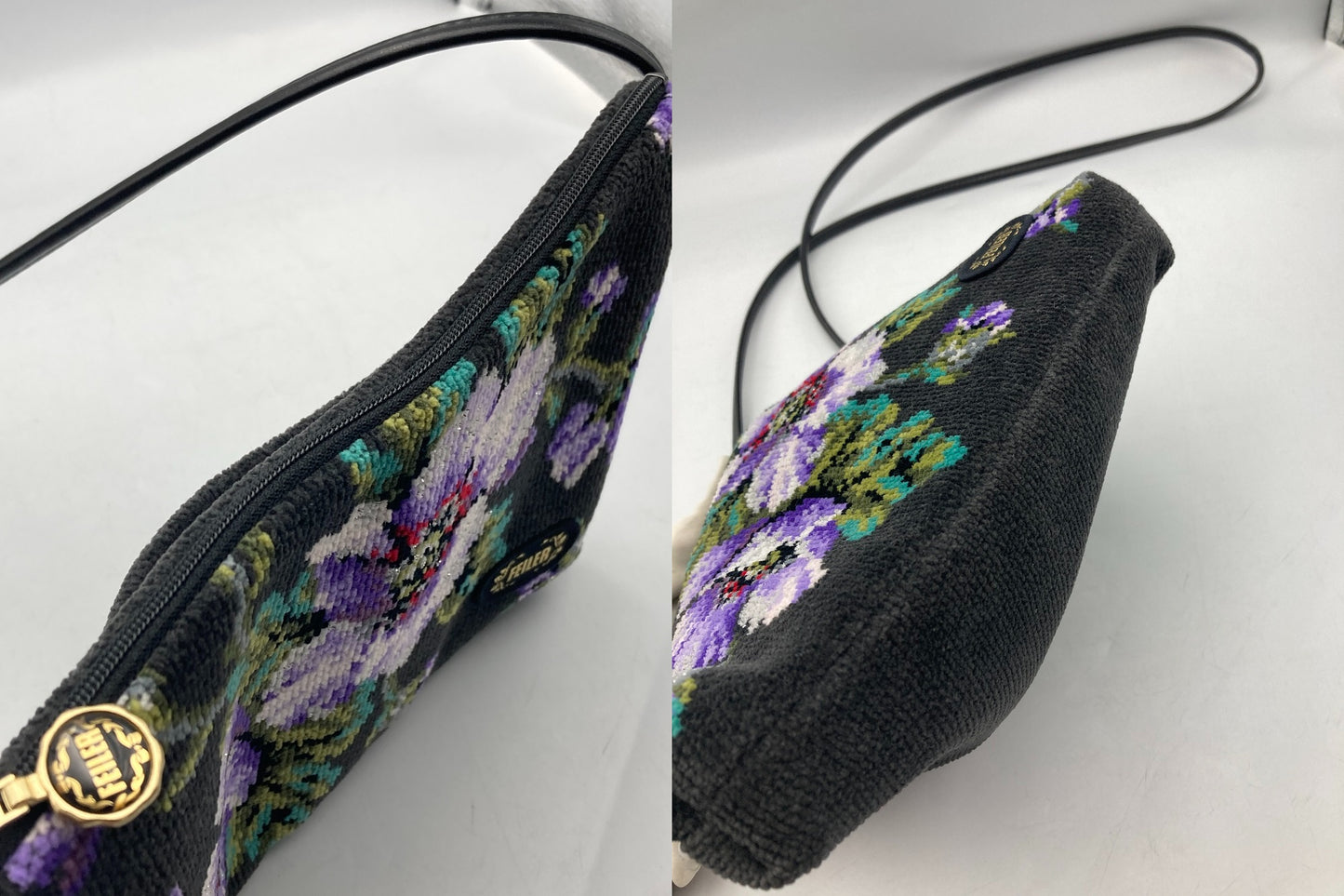 FEILER フェイラー シャノン ショルダーバッグ チャコールグレー 中古 D4