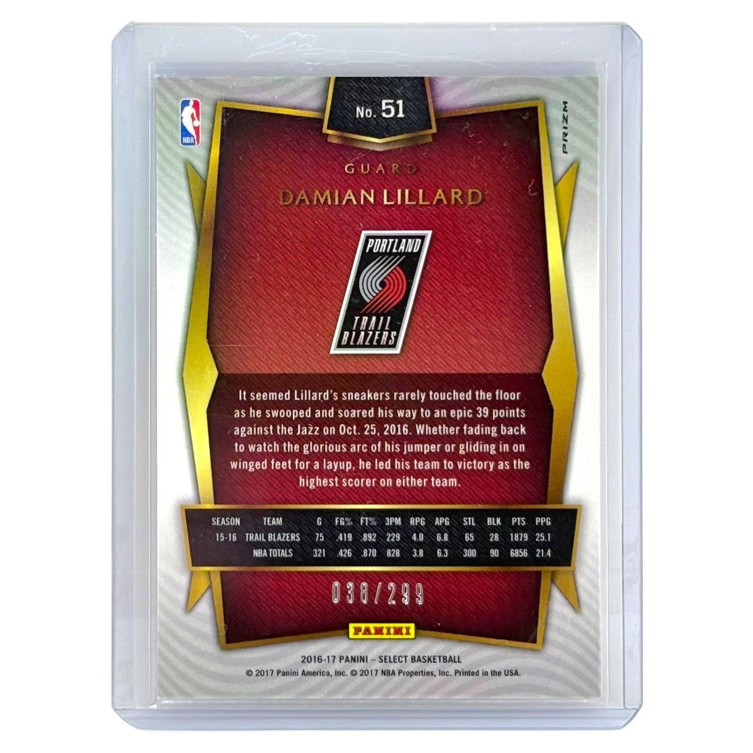 PANINI NBAカード SELECT PRIZM DAMIAN LILLARD TRAIL BLAZERS /299 #51 中古 IT1