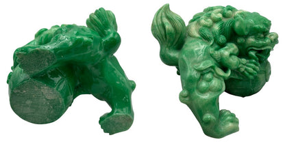 シーサー 翡翠 置物 沖縄 インテリア 石 かっこいい 中古 W４