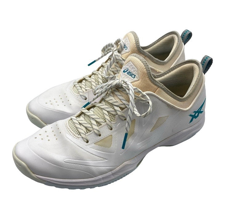 asics アシックス GLIDE NOVA FF バスケットシューズ WHITE / LAGOON 27.5cm 中古 D4