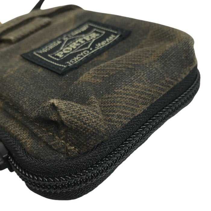 PORTER BLOCK KEY PACK TIGER キーパック タイガー キーケース ユニセックス キーホルダー スマートキー カモフラ カーキ 381-26837 中古 T1