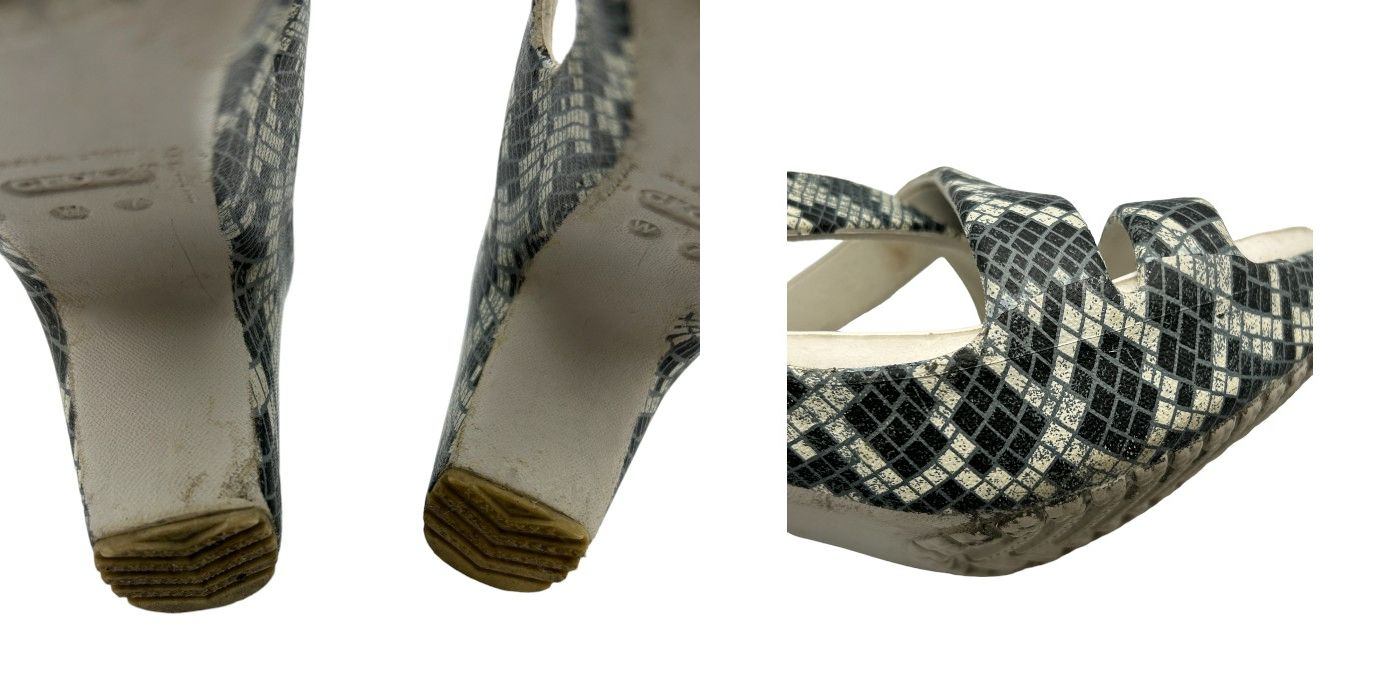 crocs クロックス サイプラス サンダル 14751 W7 (23cm) 靴 シューズ レディース パイソン柄 中古 W４