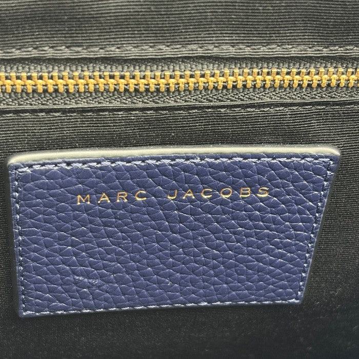MARC JACOBS マークジェイコブス ゴッサム スモール バウレット ２WAY ハンドバッグ ネイビー 鞄 ブランド レディース レザー ショルダー 中古 W４