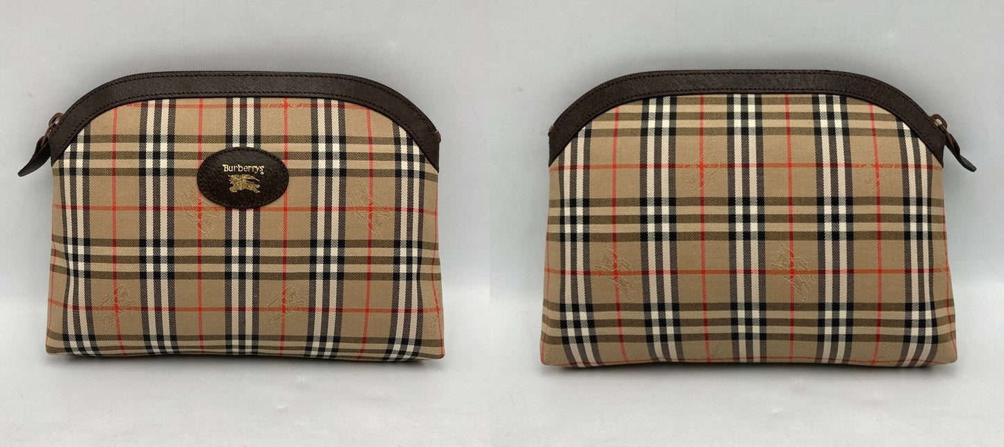 Burberrys バーバリーズ ノバチェック シャドーホース クラッチバッグ 中古 D4