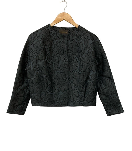 TOMORROWLAND トゥモローランド コレクション ノーカラー ジャケット サイズ36 フラワー 中古 D4