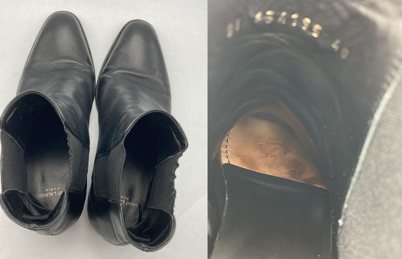 YVES SAINT LAURENT イヴサンローラン サイドゴア ブーツ 634195 サイズ40 メンズ 中古 D4