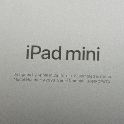 Apple iPad mini (A17 Pro) 8.3インチ Wi-Fi 128GB MXN63J/A スペースグレイ アップル アイパッドミニ タブレット コンパクト 中古 W1