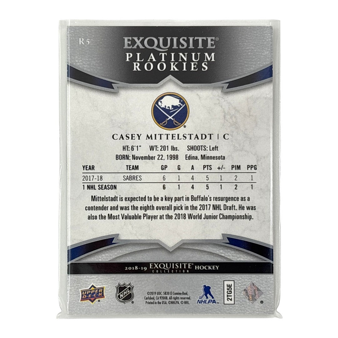 UPPER DECK NHLカード EXQUISITE COLLECTION CASEY MITTELSTADT SABRES /299 #R5 中古 IT1