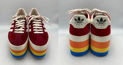 GUCCI×adidas グッチ×アディダス GAZELLE ガゼル 厚底 スニーカー 707871 サイズ23.5cm レディース 中古 D4