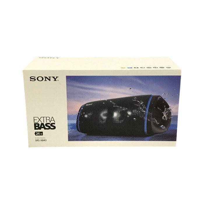 SONY ソニー ワイヤレス ポータブル スピーカー ブラック 充電式 高音質 重低音 縦置き ファブリック素材 Bluetooth SRS-XB43 中古 T1