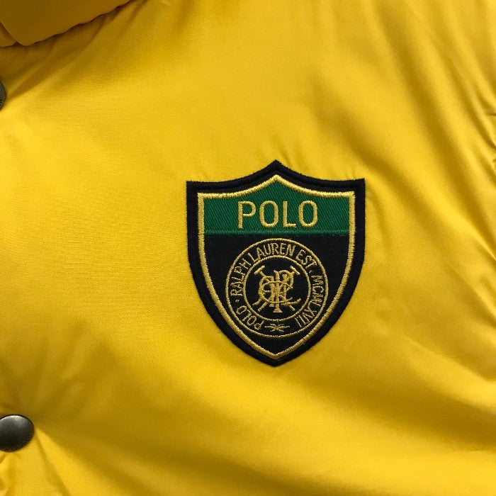 POLO RALPH LAUREN ラルフローレン ダウンベスト リバーシブル イエロー/ネイビー 160㎝ 中古 M1
