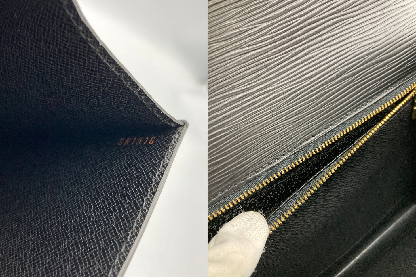 LOUIS VUITTON ルイヴィトン エピ モンソー セカンドバッグ 2way ショルダー ノワール/ブラック M52122 中古 D4