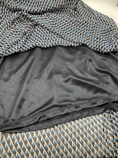 MK MICHEL KLEIN エムケーミッシェルクラン 幾何柄シフォンスカート F1HGV-05140 サイズ36 中古 D4