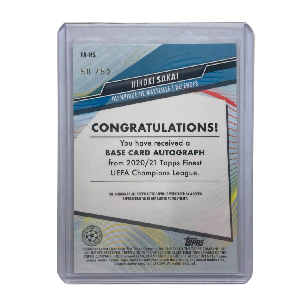 TOPPS サッカーカード FINEST HIROKI SAKAI MARSEILLE /50 #FA-HS 中古 IT2