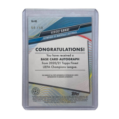 TOPPS サッカーカード FINEST HIROKI SAKAI MARSEILLE /50 #FA-HS 中古 IT2