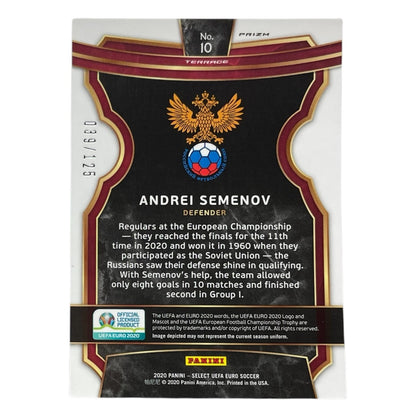 PANINI サッカーカード SELECT UEFA EURO PRIZM ANDREI SEMENOV RUSSIA /125 #10 中古 IT2