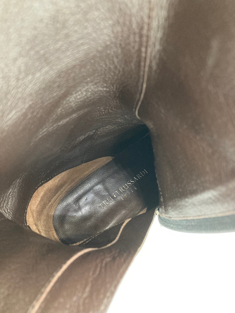 TRU TRUSSARDI STILE トゥルー トラサルディ スティーレ レザー ロングブーツ ブラック 中古 4