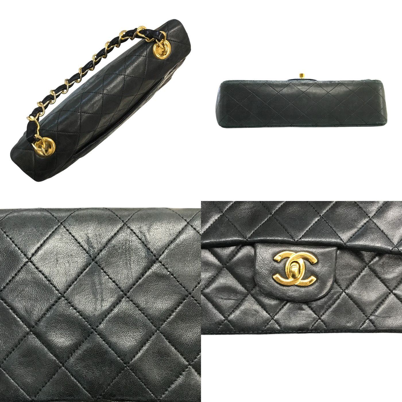 CHANEL シャネル マトラッセ25 ハンドバッグ レディース チェーン ゴールド金具 ヴィンテージ 80年代 ブラック 中古 T1