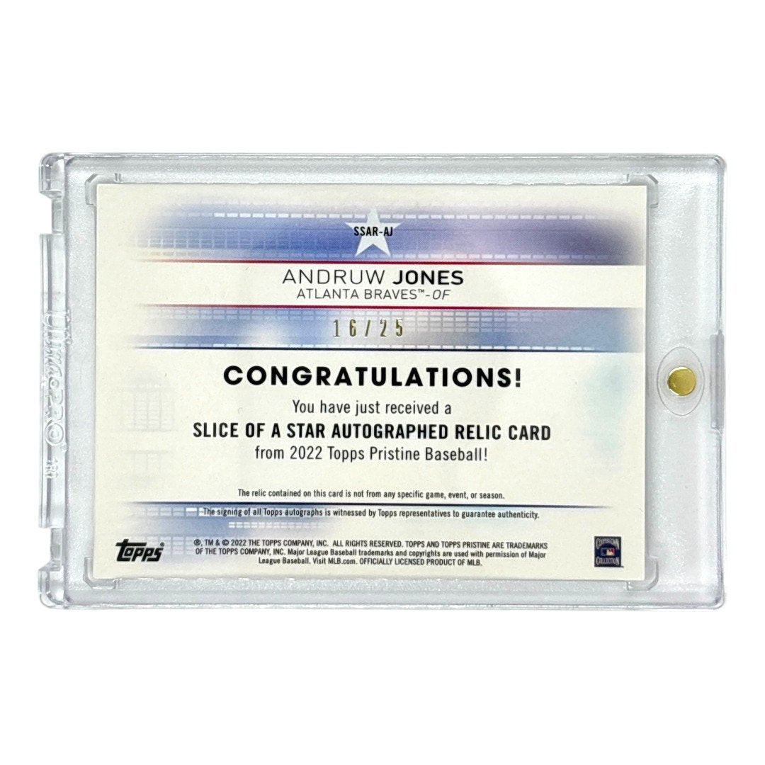 TOPPS MLBカード PRISTINE ANDRUW JONES ATLANTA BRAVES /25 #SSAR-AJ 中古 IT1