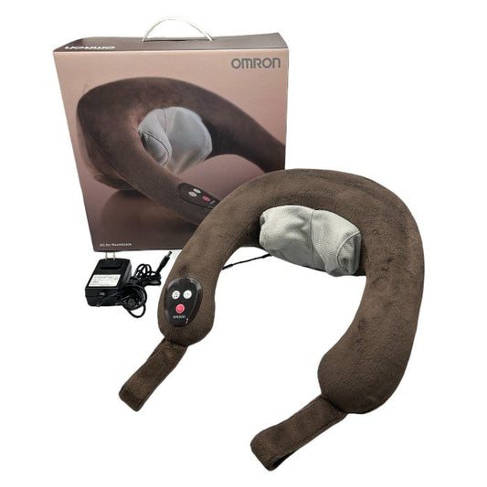 OMRON オムロン ネックマッサージャー ブラウン HM-141-BW 医療機器認証番号：226AABZX00086000 マッサージ機 家電 首 ヒーター機能 中古 W４