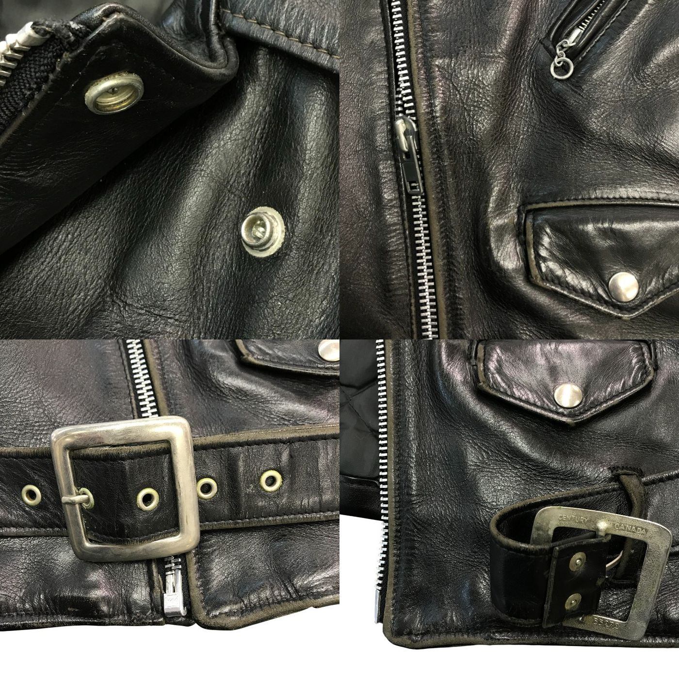 Schott ショット Perfecto ワンスター ライダースジャケット メンズ レザー ダブルブレスト 70s ヴィンテージ ブラック 42サイズ 中古 T1