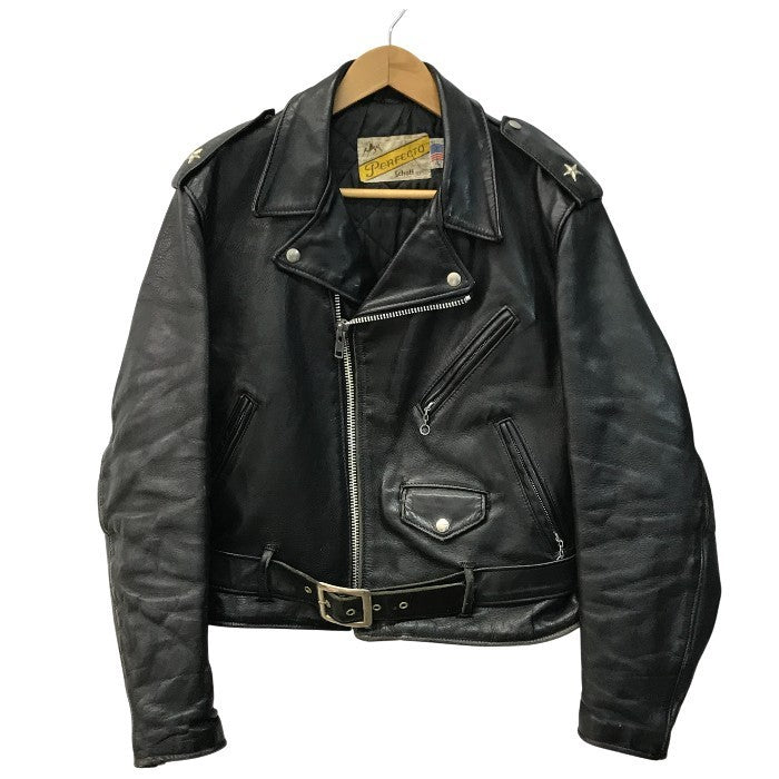 Schott ショット Perfecto ワンスター ライダースジャケット メンズ レザー ダブルブレスト 70s ヴィンテージ ブラック 42サイズ 中古 T1