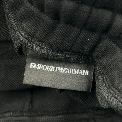 EMPORIO ARMANI エンポリオアルマーニ パンツ メンズ スウェット ロゴ サイドライン ブラック XS 3H1PG5 1JPHZ ボトムス ズボン 中古 W1