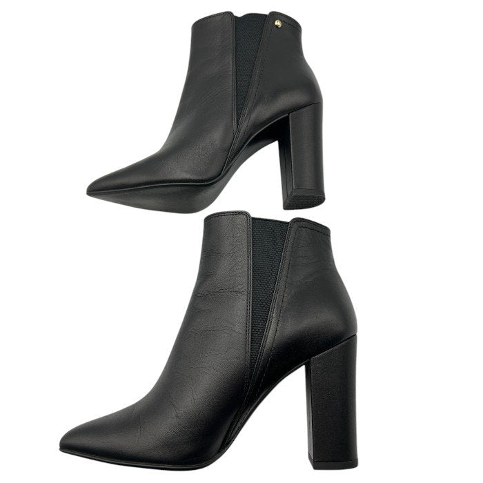 DAIANA ダイアナ サイドゴア ショートブーツ 22.5cm レディース レザー ブラック ヒール 中古 W４