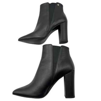 DAIANA ダイアナ サイドゴア ショートブーツ 22.5cm レディース レザー ブラック ヒール 中古 W４