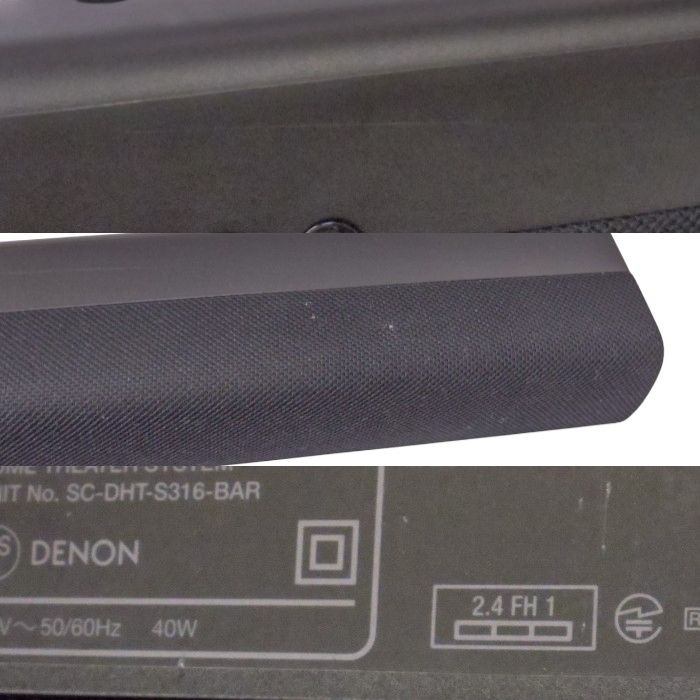 デノン Denon DHT-S316 サウンドバー ARC/Bluetooth対応/ワイヤレスサブウーファー ブラック DHT-S316K 中古 a1