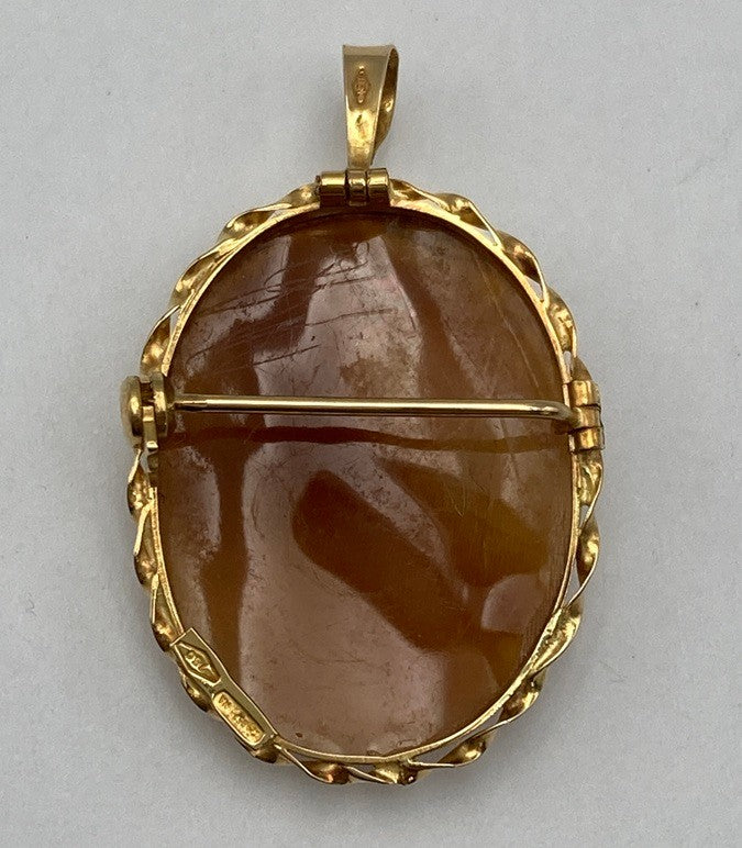 K18 カメオ ブローチ/ペンダントトップ 中古 D4