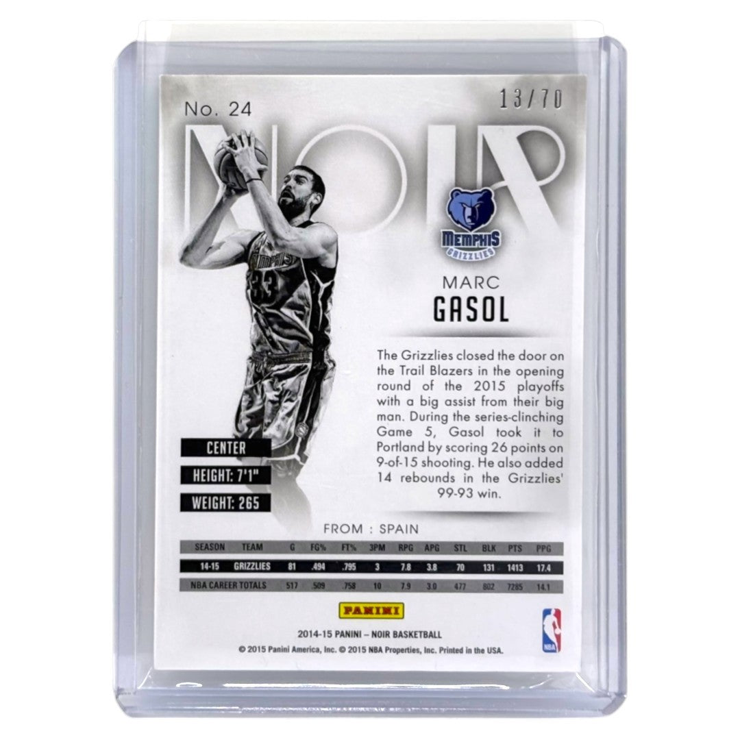 PANINI NBAカード NOIR MARC GASOL GRIZZLIES /70 #24 中古 IT1
