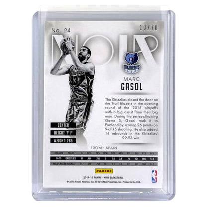 PANINI NBAカード NOIR MARC GASOL GRIZZLIES /70 #24 中古 IT1