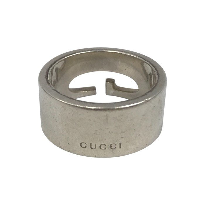 GUCCI グッチ リング メンズ シルバー925 Gモチーフ フラット AG カットアウト 16号 中古 T1