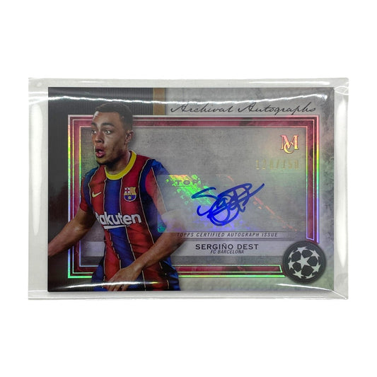 TOPPS サッカーカード MUSEUM COLLECTION ARCHIVAL AUTOGRAPH SERGINO DEST BARCELONA 120/150 #AA-SD 中古 IT1