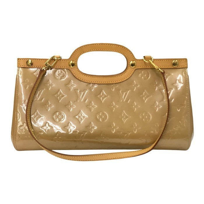 LOUIS VUITTON ルイヴィトン ヴェルニ ロクスバリードライブ ハンドバッグ レディース 2way セミショルダー ベージュ M91372 中古 T1