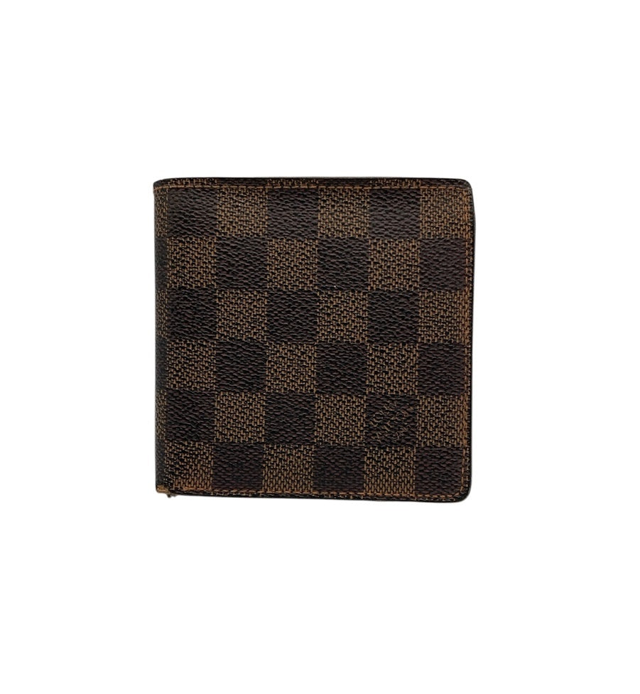 LOUIS VUITTON ルイヴィトン ダミエ エベヌ ポルトフォイユマルコ 2つ折り財布  N61675 中古 D4