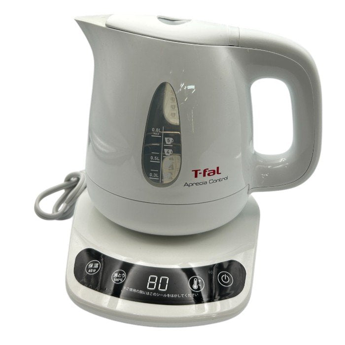 T-fal ティファール アプレシア コントロール 0.8L 電気ケトル KO7201JP 家電 タッチパネル式 8段階温度設定 60分間保温 中古 W４