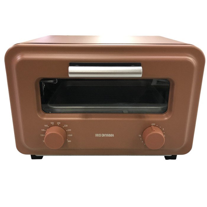 アイリスオーヤマ スチームカーボントースター 2枚焼き SOT-201-T テラコッタ 中古 Y1