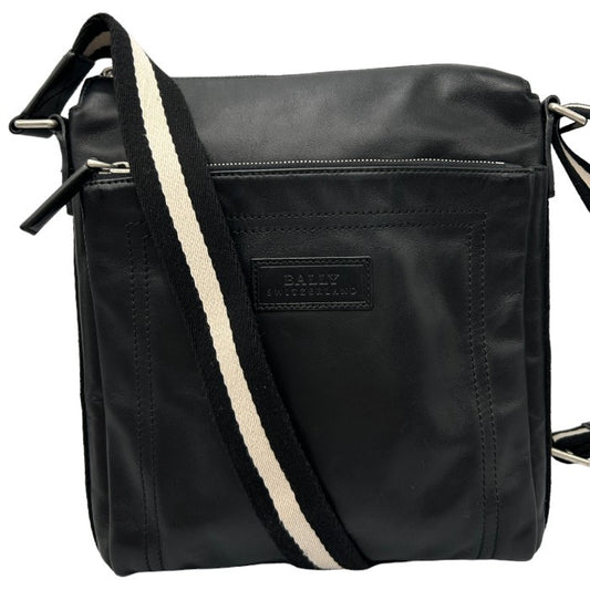 BALLY バリー TUSTON-SM ショルダーバッグ ブラック メンズ 鞄 ブランド 斜め掛け レザー 本革 中古 W４
