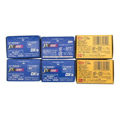 【未開封・期限切れ】 コニカ/コダック カラーフィルム 35mm 24枚撮り 6個セット カメラ ネガ JX400 135-24/SUPERGOLD400 中古 T1