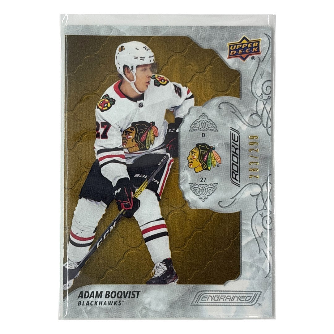 UPPER DECK NHLカード ENGRAINED ADAM BOQVIST BLACKHAWKS /299 #71 中古 IT1