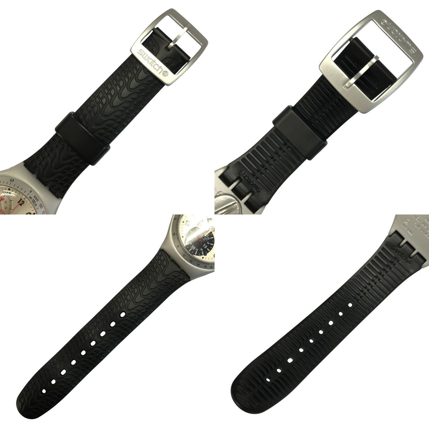 SWATCH IRONY 腕時計 メンズ アナログ クォーツ クロノグラフ デイト アルミニウム シルバー 中古 T1